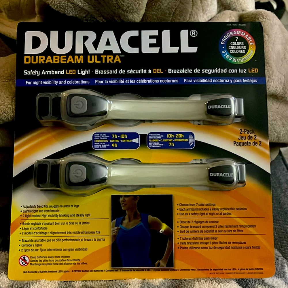 Duracell Durabeam Ultra Safety Armband LED Light: 2-Pack: Brand New!